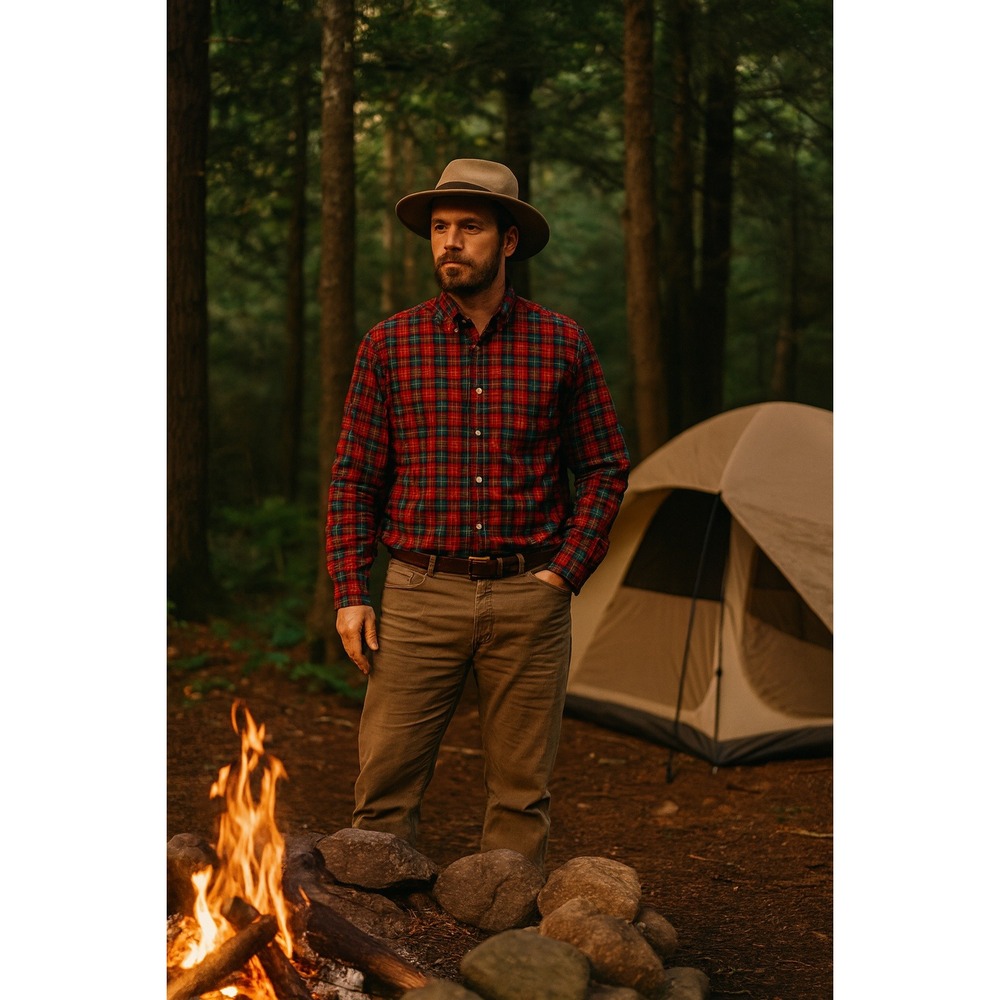 Pendleton Mens L Wool Shirt Red Tartan Plaid Vintage Made In USA Heritagecore‎
